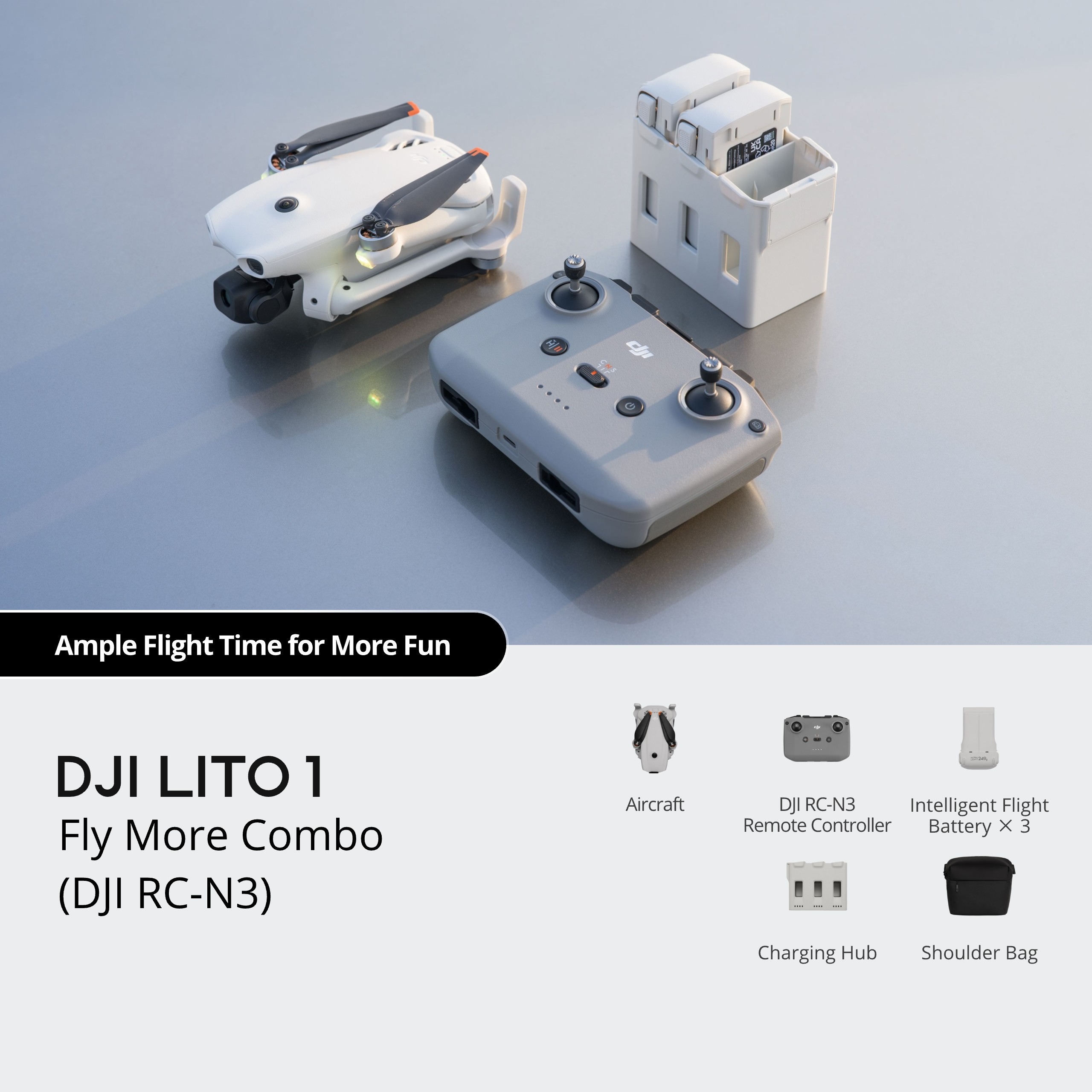 DJI Lito 1 - Fly More Combo - including RC-N3 Remote Controller (RC151)